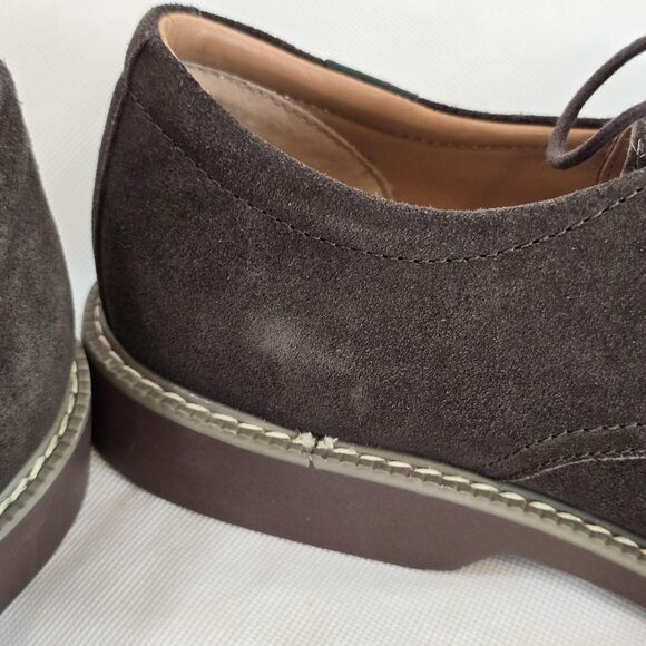 G.H. Bass Pasadena Shoes Mens Size 12 Brown Suede Oxford Casual Lace Up - Picture 14 of 16
